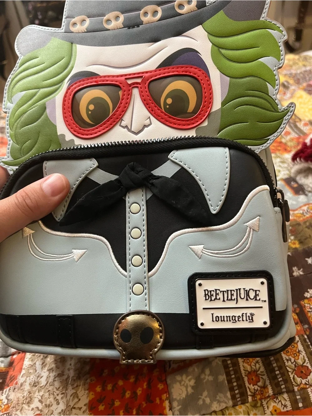 Loungefly Beetlejuice Character Mini Backpack